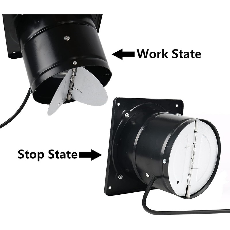 Fepinc Exhaust Fan with Plug, 10 inch 1088CFM Through-the-Wall Ventilation