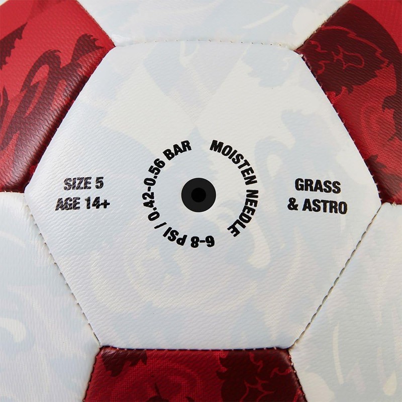 Mitre Engalnd Training 32 Football, White/Red, Size 5