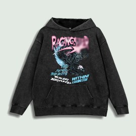 Raging Star Graphic Hoodie 100% Cotton US Warehouse 6 ColorsColor: Purple, Size: M