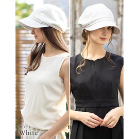Loo&c Women's Hat, Large Size, Cool to Touch, Merrow, Full Light Blocking, UV Protection, white