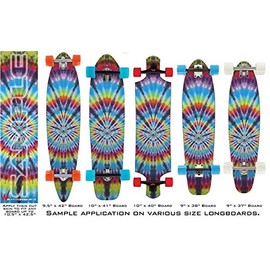 Tie Dye Swirl 100 - Decal Style Vinyl Wrap Skin fits Longboard Skateboards up to 10"x42" (Longboard NOT Included)