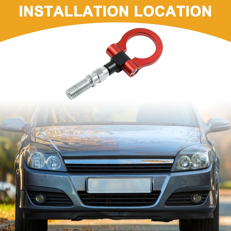 Partuto 1 Pcs Universal Towing Hook - Aluminum Alloy Metal