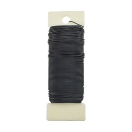 HAHIYO 22Gauge Black Wire - 1Roll, 38Yards (115Feet) Flexible Floral Wire for Crafts, Christmas Wreaths, Tree & Flower Arrangement, Wedding DIY