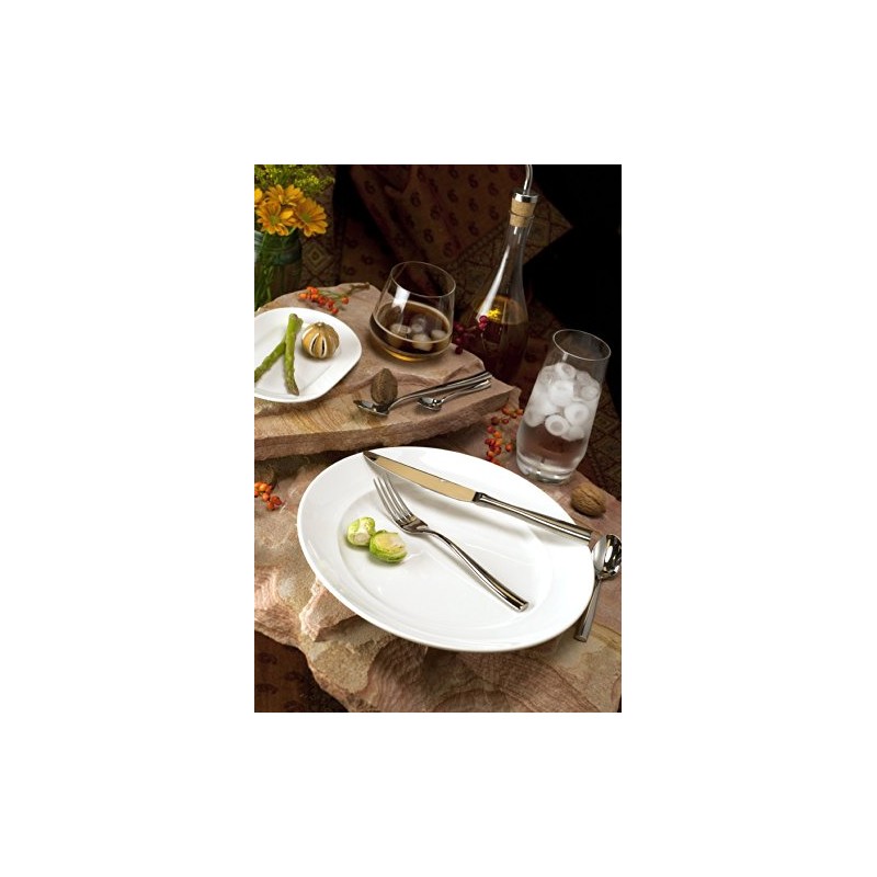 Fortessa Fortaluxe SuperWhite Vitrified China Dinnerware, Cassia 8-Inch Salad/Dessert Plate,