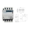 4 Pole Lighting Contactor 120V, 60 Amp 4 Pole N/C