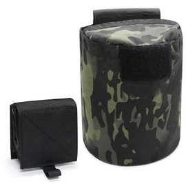 Qavctw Molle Dump Pouch, Tactical Waist Bags, Tactical Tool Backpack, Roll Up Foldable Utility Belt Pouch Pouches for Range Sports Hunting Shooting Combat