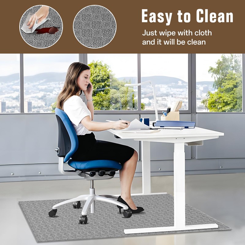 KMAT Office Chair Mat, 36x48in Heavy Duty Hardwood/Tile Floor Protector,