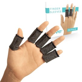 Vive Finger Splints For Broken Finger (30 Pack) - Thumb Protectors Support Brace For Gaming, Guitar Players - For Arthritis, Wounds, Sport Injury & Joint Pain - Fabric Guard For Pinky & Index