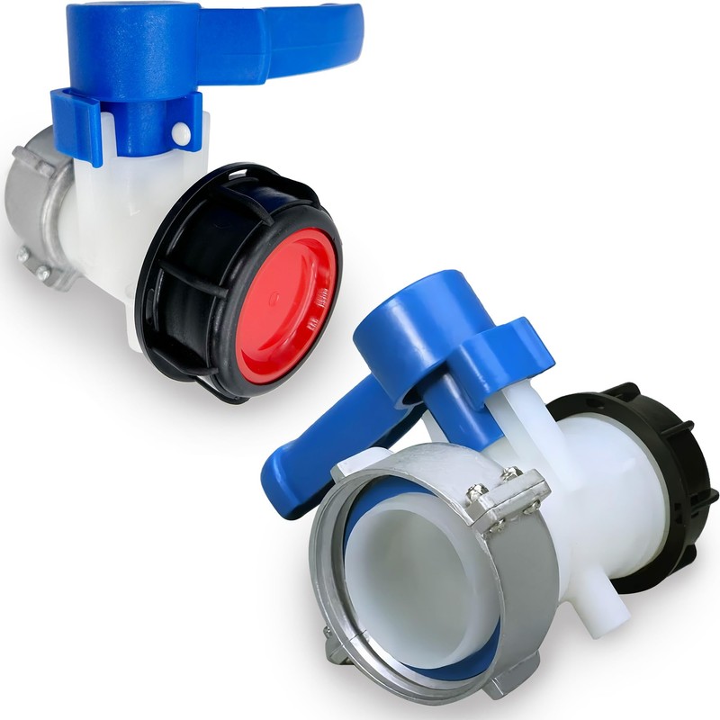 LEPEVNEY 62mm IBC Tote Tank Butterfly Valve Tap Water Adapter