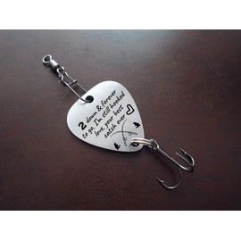 2 Year Anniversary Gifts 2 Down & Forever to Go I'm Still Hooked Love Your Best Catch Ever Fishing Lure,Christmas Valentines's Day Fisherman Gifts for Husband and Boyfriend