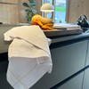 ZOLLNER Set Of 5 Tea Towels, Cotton/Linen, White, Approximately 45