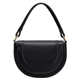 Slouchy PU Leather Crescent Hobo Bags Women Trendy Saddle Crossbody Purse Satchels Shoulder Bag Top-handle Tote Handbag