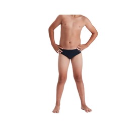 Speedo Junior Boy's ECO Endurance+ 6.5cm Swim Briefs | Chlorine Resistant | Quick Drying | Stretch Fabric | Recycled Material | Comfort Fit, True Navy/White, 9-10 Years