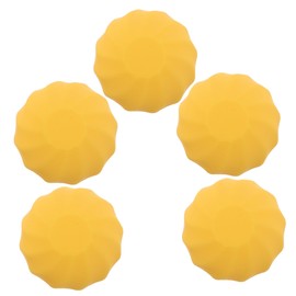 Outanaya 5 Pcs Refillable Lip Gloss Tubes Yellow Round Ball Shape Cosmetic Containers for Lip Balm Easy Application Protective Storage