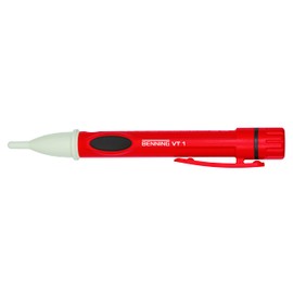 BENNING VT 1 Non-Contact Phase and Cable Break Tester (Test Type 1-Pole, Phase Test on Sockets, Insulated Wires, Voltage Measuring Range 200 V - 1000 V AC) 20054, Red