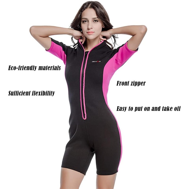 Wetsuit 2 mm Women Zip Front Neoprene Short Sleeve Wetsuit