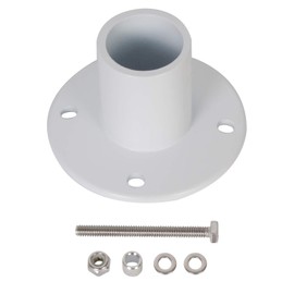 HECASA Deck Anchor Flange Cast Above Ground Pool Ladders and Handrails - 1 7/8” Inch(1PC) Aluminum White