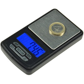 ChiliTec Digital Precision Scales Pocket Scales 300 g x 0.01 g Pocket Size Illuminated Display with Weighing Tray