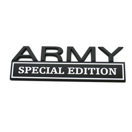 2pack Big Army Special Edition Emblems, Army Car Emblem 3D Badge Decal Car Truck Replacement Compatible with Universal Vehicle, Truck, SUV, Army Decal Sticker Strong Adhesive 7 inch Long (White)