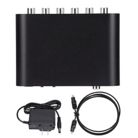 51R Digital Audio Decoder 5.1 Channel to 3.5mm Stereo AUX to 6 RCA Digital DAC Decoder AC 100‑240VUS Plug