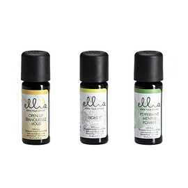 Ellia Essential Oil Set, Breath Deep, with Peppermint, Open Up Blends and Fight It Blends. 3 Pack Essential Oil Kit to Help Ease Breathing. 10ml Each, by Homedics