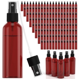 EVANCENT 50Pack 4oz Spray Bottles Plastic, 120ml Small Spray Bottle Bulk Black Fine Mist Sprayer, Portable Empty Refillable Containers Cosmetic Bottles for Plants, Cleaning, Misting & Skin Care-Brown