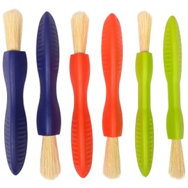 READY 2 LEARN Triangle Grip Toddler Paint Brushes - 6 Bright Colors - Paintbrush Set for Toddler Art - Thick Kids Paint Brushes - Art Supplies for Toddlers 1-3