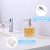 ICREEH Clear Glass Bathroom Soap Dispenser with Rust Proof Stainless