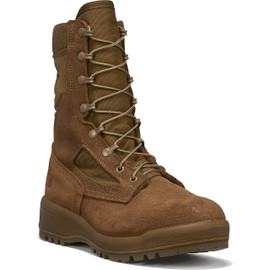 B Belleville Arm Your Feet 590 8" US Marine Corps Hot Weather Combat Boot for Men (EGA) - USMC Coyote Brown Leather with Vanguard Sole & Vibram Sierra Traction Outsole; Berry Compliant, Coyote - 11 R