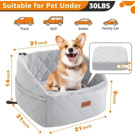 LOOBANI Dog Booster car seat  Small/Medium Dog, Suitable for Dogs Under 30 Lbs