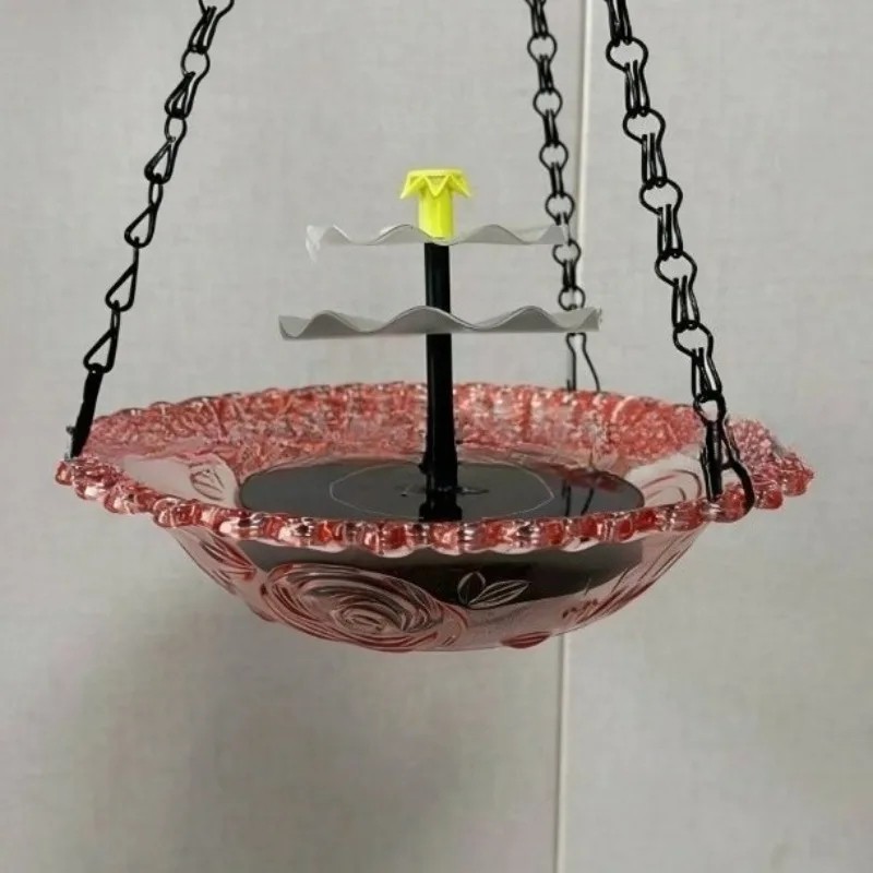Hanging Solar Bird Bath Fountain for Garden Decor – 3-Tier