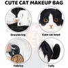 Drawstring Cosmetic Bag, Cat Cosmetic Bag, Gift for Cat Lovers,
