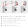 Pack of 7 Combination Locks Luggage Combination Lock Padlock Combination