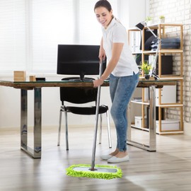 2PCS Reusable Microfiber Mop Pads Compatible with Swiffer XL,Reusable X-Large Dry Sweeping Cloths for Swiffer,XL Wet Pads Refills & XL Washable Wet Mopping Cloths for Hardwood Floor/Marble Cleaning