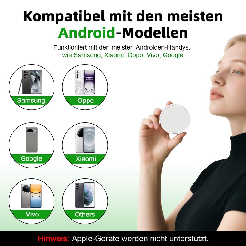 Glitfix Android Smart Tag, Bluetooth Key Finder Compatible with Google