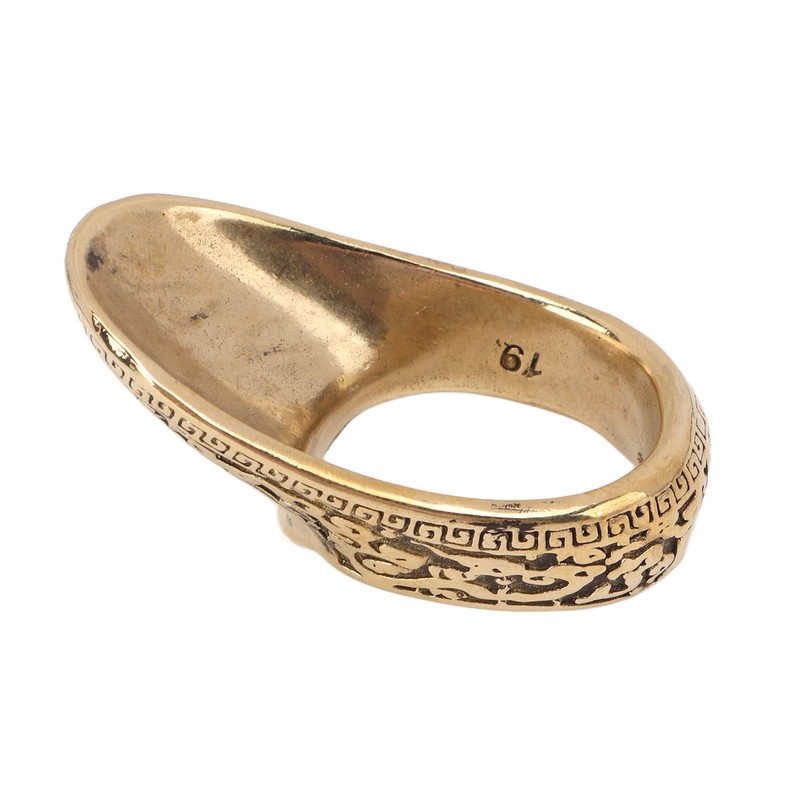 Archery Thumb Rings Good Protection Engraving Pattern Brass Finger Protector