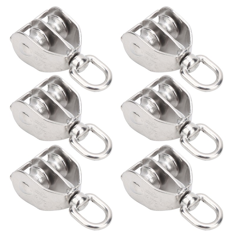 10PCS M15 Pulley Block Stainless Steel Heavy Duty Traction Wheel