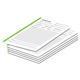 PRICARO 5 x A5 Punched Telephone Notepad - Green