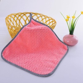 HSYTEK Quick-Drying Towel, Pack of 2 Premium Microfibre Cloths for Car, Household & Camping, 24 x 24 cm, Reusable, Highly Absorbent, Super Soft, (Pink)