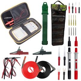 Makeronics 28-in-1 Electrical Multimeter Test Lead Kit Compatible with Fluke Digital Multimeter | Carrying Case | Hanging Strap | Wire Piercer | Alligator Clips for Digital Electrical Testing