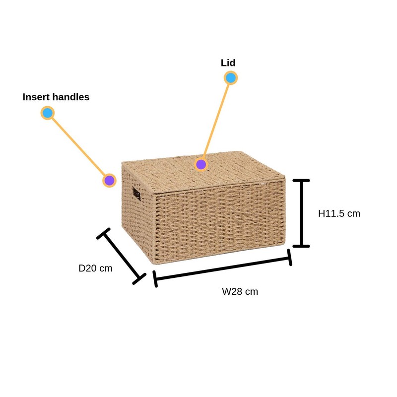 ARPAN STORAGE BASKET BOX WITH LID MEDIUM