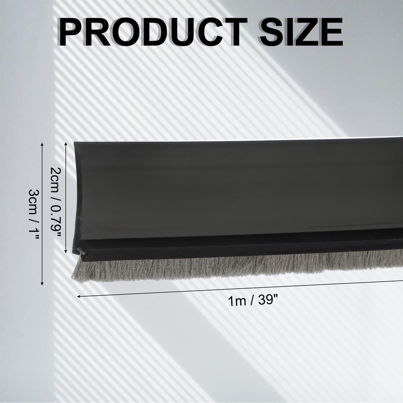 uxcell 2 Pcs Door Bottom Sweep, 39 x 1 inch