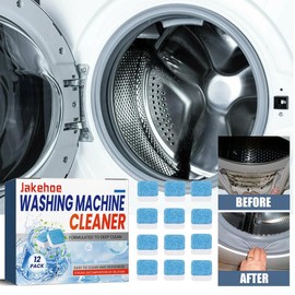 Washing Machine Cleaner Descaler 12/24/36 Pack - Deep Cleaning Tablets For HE Front Loader & Top Load Washer, Septic Safe Eco-Friendly Deodorizer, Clean Inside Drum And Laundry Tub Seal washing  machine dishwasher cleaner - Color: 24 pcs