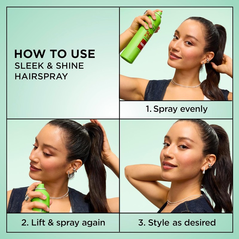 Garnier Fructis Style Sleek & Shine Hairspray, All Hair Types,