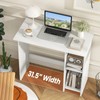 IFANNY Computer Desk, 31.5’’ Writing Desk with Storage Shelves, Kids