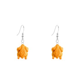 YISXVD Cute Mini Chicken Leg Fried Chicken Earrings Fun Simulation Food Dangle Earrings for Women Unique Party Jewelry (Fried Chicken)
