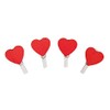 Rayher Mini Wooden Pegs with Heart, Wood, 2.5 cm, Pack