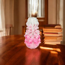 Handgemachte Designkerze, geruchlose dekorative Kerze Ø25 x H18 cm, 66 Stunden lange brennende zylindrische Kerze, rauchfreie Baumwolldochte, ideale Heimdekoration und vielseitiges Geschenk