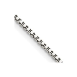 JewelryWeb 925 Sterling Silver 1.4mm Box Chain Necklace 28 Inch Chain-Necklace for Women and Men