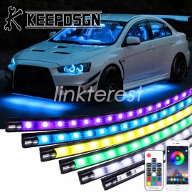 KEEPDSGN For Mitsubishi Lancer evo x Car RGB LED Strip Underglow Body Kit Neon Lights APP